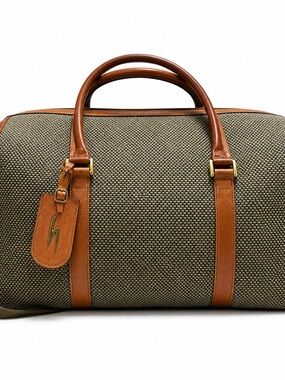 Vintage Hartmann Tweed Leather
Duffle Bag Carry On Travel
Weekender Brown Tan